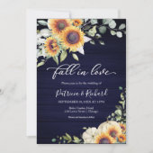 Invitation Mariage Citrouille Tournesol Coup de Foudre (Devant)