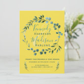 Invitation Mariage Citrus Eucalyptus Lemon (Debout devant)