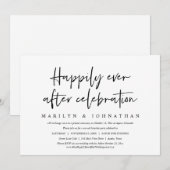 Invitation Mariage Civil Après une Fuite Heureuse Dîner (Devant / Derrière)