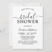 Invitation Mariage civil Black & White Calligraphie Manuscrit (Devant)