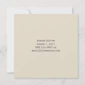 Invitation Mariage civil Vintage Tan et Blanc (Dos)