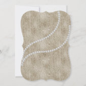 Invitation Mariage CLASSÉ ÉLÉGANT de la perle d'or de bronze (Dos)