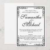 Invitation Mariage classique à l'église (Devant / Derrière)