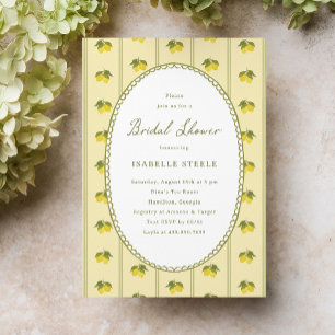 Invitation Mariage Classique à Rayures de Citron