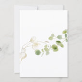 Invitation Mariage Classique au Feuillage de Eucalyptus Vert (Dos)
