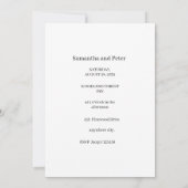 Invitation Mariage classique Boho Floral (Dos)