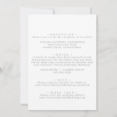 Invitation Mariage Classique Chic Calligraphie Avant et Arriè (Dos)