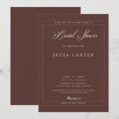 Invitation Mariage Classique Choco Ivory Calligraphie (Devant / Derrière)