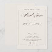 Invitation Mariage Classique Choco Ivory Calligraphie (Devant / Derrière)