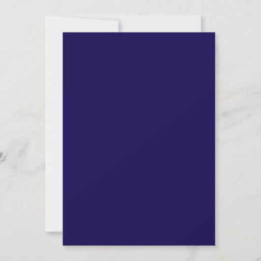 Invitation Mariage classique classique bleu foncé (Dos)