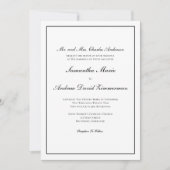 Invitation Mariage classique classique classique élégant (Devant)