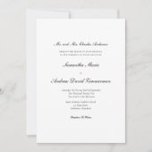 Invitation Mariage classique classique classique élégant (Devant)