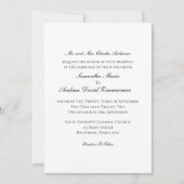 Invitation Mariage classique classique classique élégant (Devant)