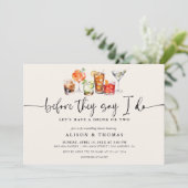 Invitation Mariage Classique Cocktail | Fête de Fiançailles (Debout devant)