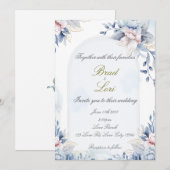 Invitation Mariage Classique d'Amour Éternel (Devant / Derrière)
