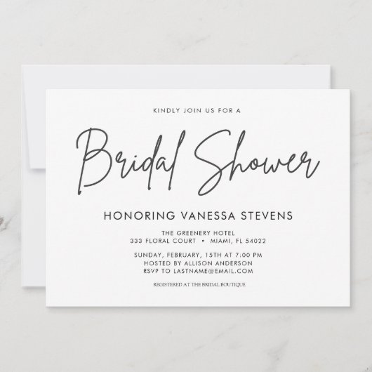 Invitation Mariage Classique de Couple (Devant)
