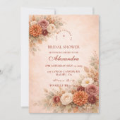 Invitation Mariage classique de fleurs d'automne (Devant)