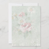 Invitation Mariage Classique Design de Roses Fanées (Dos)