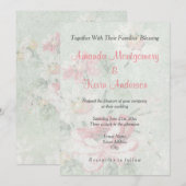 Invitation Mariage Classique Design de Roses Fanées (Devant / Derrière)