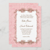 Invitation Mariage Classique // Élégance Rose (Devant / Derrière)