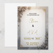 Invitation Mariage Classique Élégant  (Devant / Derrière)