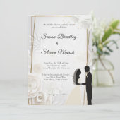 Invitation Mariage classique élégant, (Debout devant)