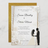 Invitation Mariage classique élégant, (Devant / Derrière)