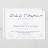 Invitation Mariage classique élégant (Devant / Derrière)