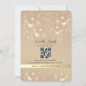 Invitation Mariage Classique Élégant Bleu Nuit (Dos)
