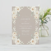 Invitation Mariage Classique Élégant Fauve (Debout devant)