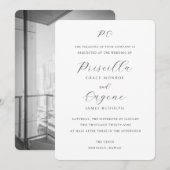 Invitation Mariage Classique Élégant Monogramme (Devant / Derrière)