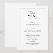 Invitation Mariage Classique Élégant Noir et Blanc (Devant / Derrière)