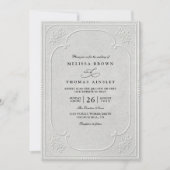 Invitation Mariage Classique Élégant Orné avec Embossage (Devant)