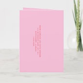 Invitation Mariage Classique Élégant Rose et Rouge (Dos)
