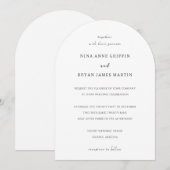 Invitation Mariage Classique Élégant Simple (Devant / Derrière)