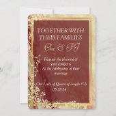 Invitation Mariage classique en marbre (Devant)