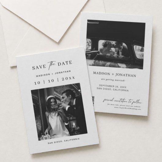 Invitation Mariage Classique Enregistrez la Date