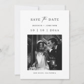 Invitation Mariage Classique Enregistrez la Date (Devant)