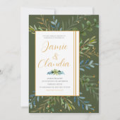 Invitation Mariage classique Eucalyptus de verdure (Devant)