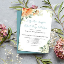 Mariage Classique Floral Aquarelle Abricot