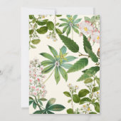 Invitation Mariage classique floral vintage (Dos)