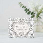 Invitation Mariage classique floral vintage (Debout devant)