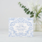 Invitation Mariage classique floral vintage (Debout devant)