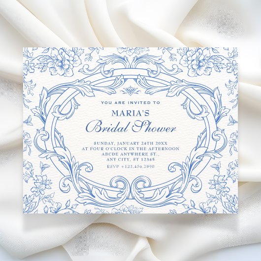 Invitation Mariage classique floral vintage