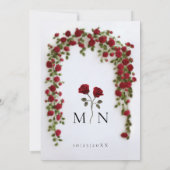 Invitation Mariage Classique Formel avec Arches de Roses Roug (Dos)