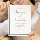 Invitation Mariage classique formel élégant