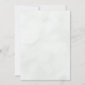 Invitation Mariage classique formel floral vert Monogramme (Dos)