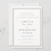 Invitation Mariage Classique Formel Simple (Devant)