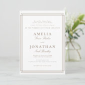 Invitation Mariage Classique Formel Simple (Debout devant)