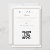 Invitation Mariage Classique Formel Simple (Dos)